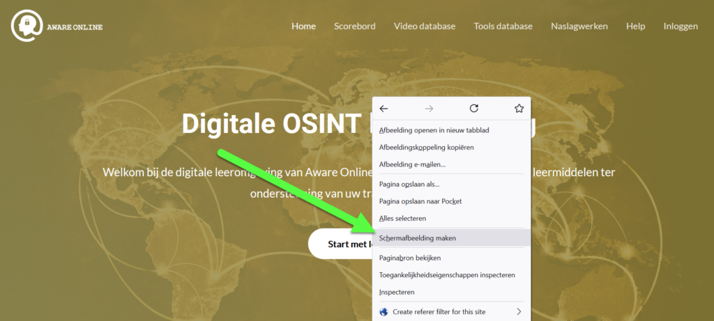 Digitale leeromgeving schermafbeelding