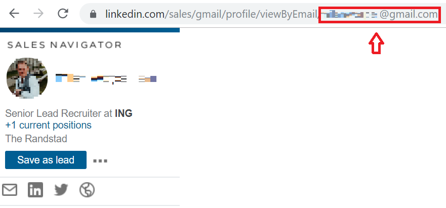 Find the email address of a LinkedIn user