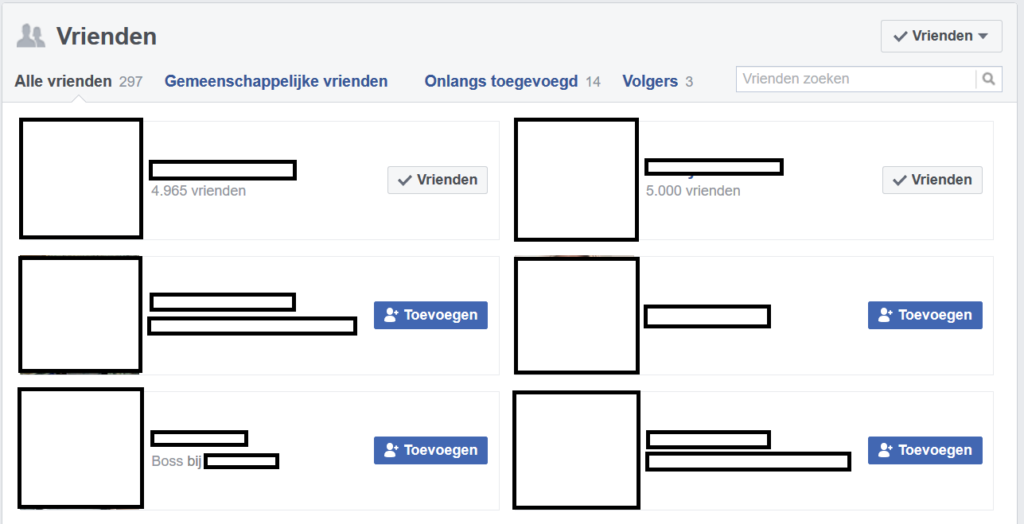 Facebook vrienden