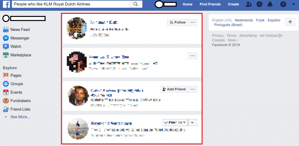 Facebookpagina likers