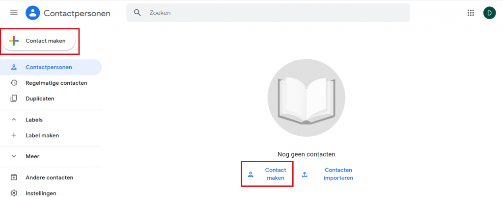 Gmail contact maken