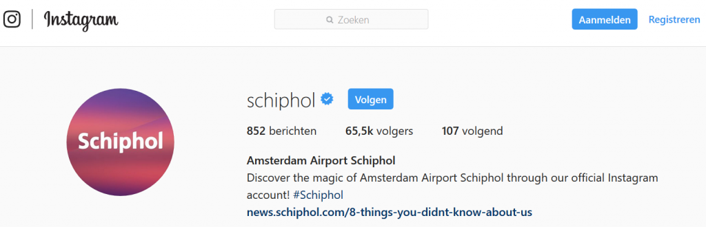 Instagram schiphol