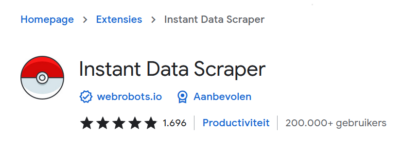 Instant Data Scraper