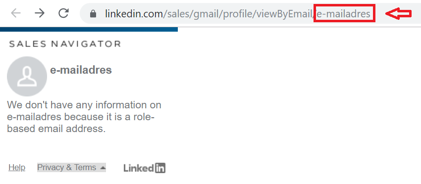 LinkedIn email address