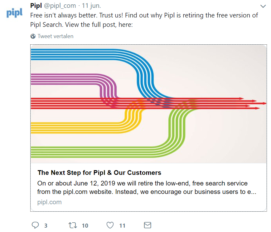 Pipl Tweet