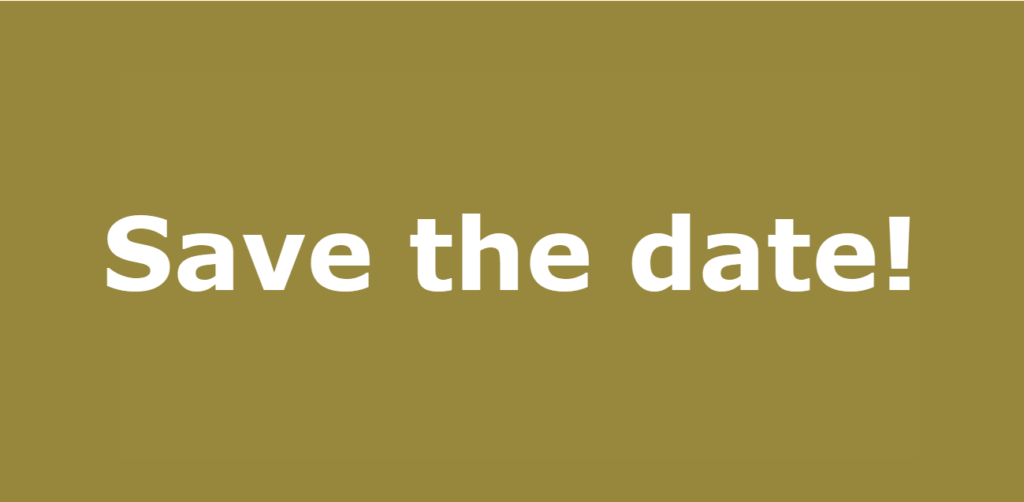 Save the date Save the date