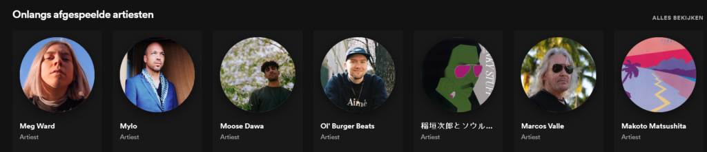 Spotify recently played