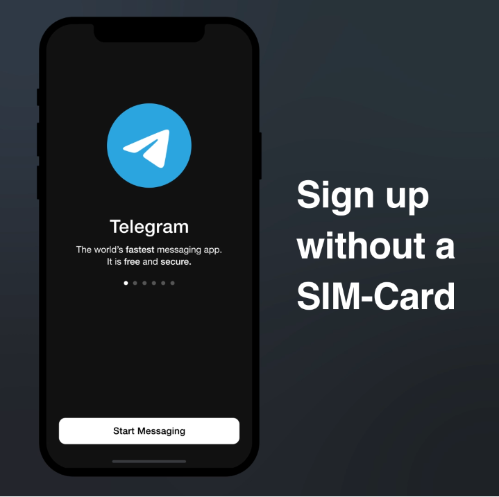 Telegram zonder simkaart