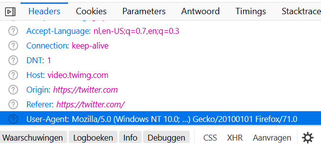 Twitter user agent