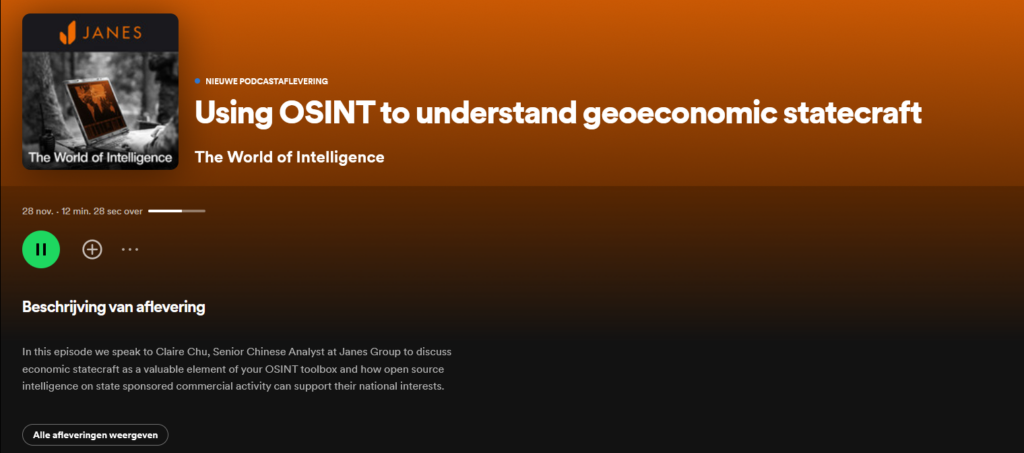 Using OSINT to understand geoconomic statecraft