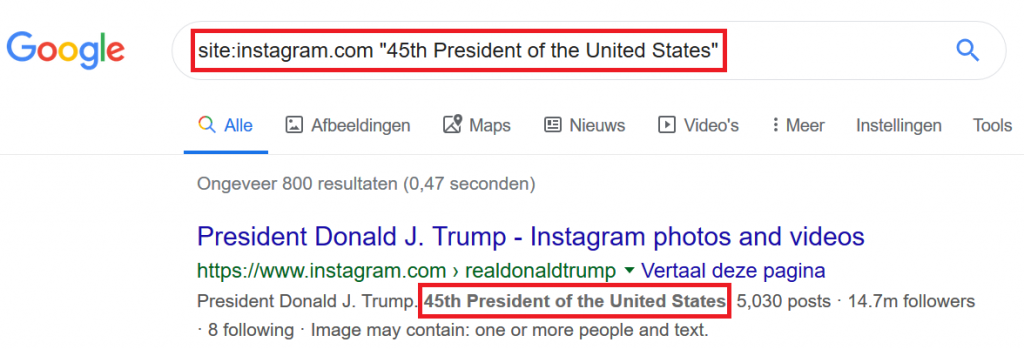 Search via Google
